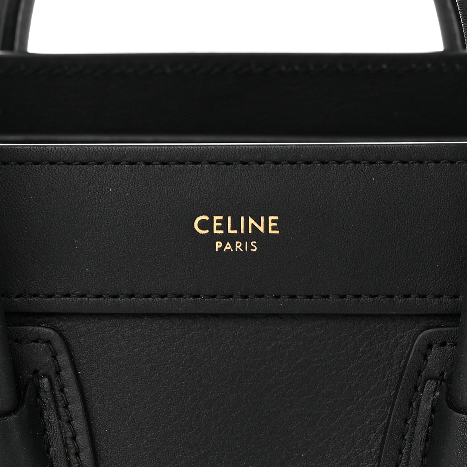 Celine Smooth Calfskin Nano Luggage Black 6 of 12