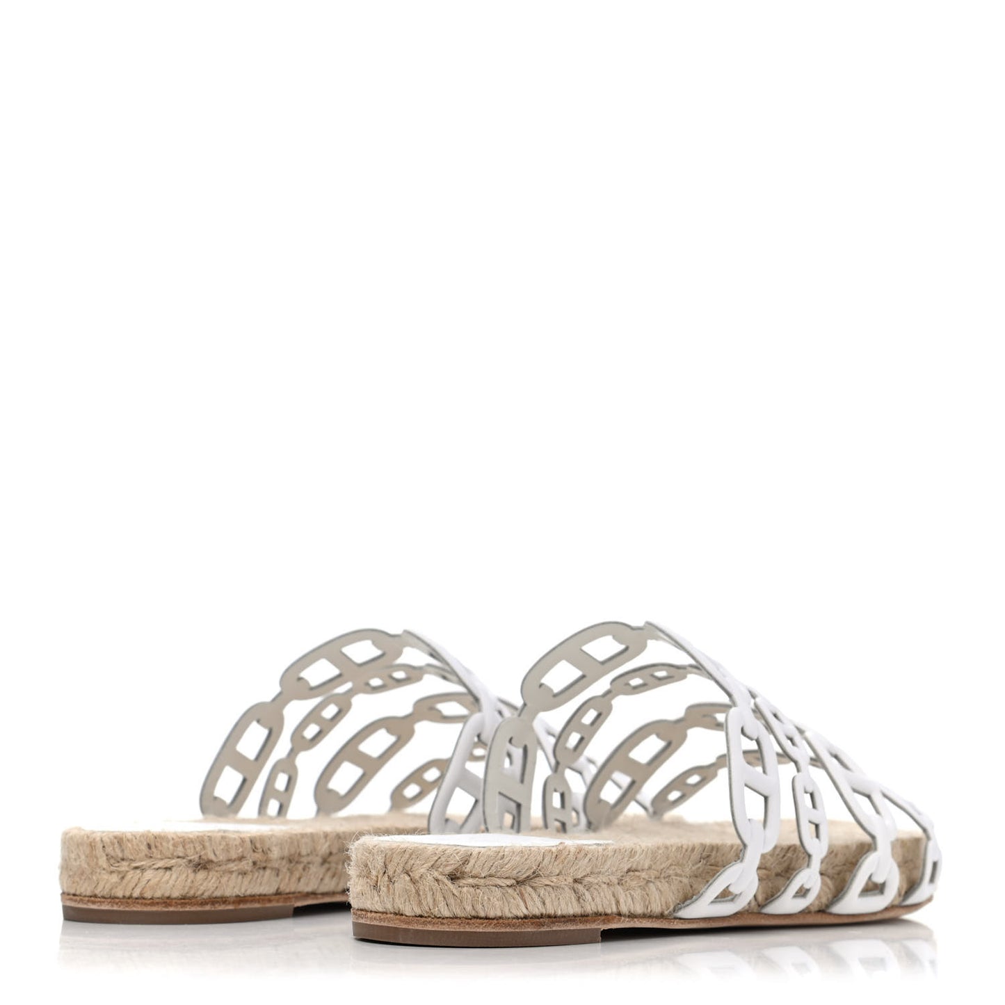 Nappa Ancone Espadrille Sandals 35 White Naturel
