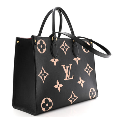 Louis Vuitton Empreinte Monogram Giant Onthego MM Black Beige 3 of 9