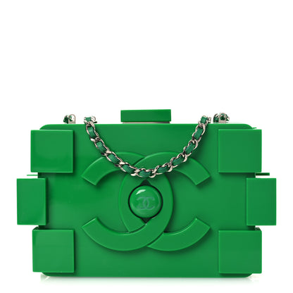Chanel Plexiglass Boy Brick Lego Clutch Green 1 of 13