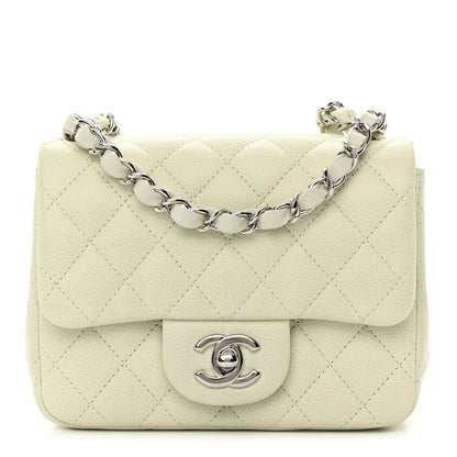 Chanel Caviar Quilted Mini Square Flap Dark White 1 of 12