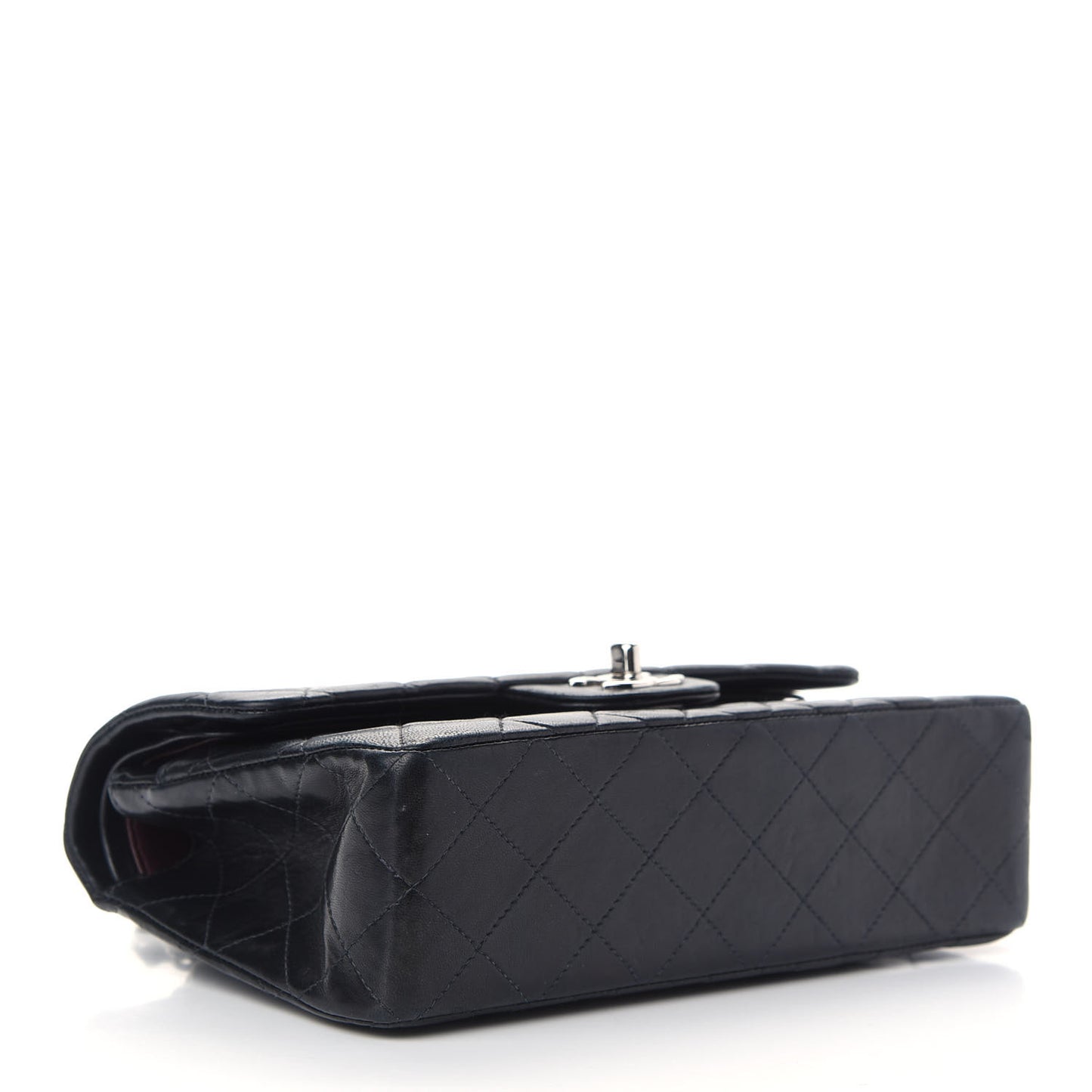 Lambskin Quilted Small Double Flap Black