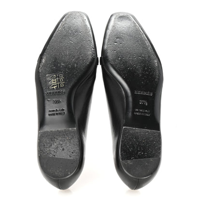 Hermes Goatskin Bilbao Ballerina Flats 37.5 Black 6 of 9