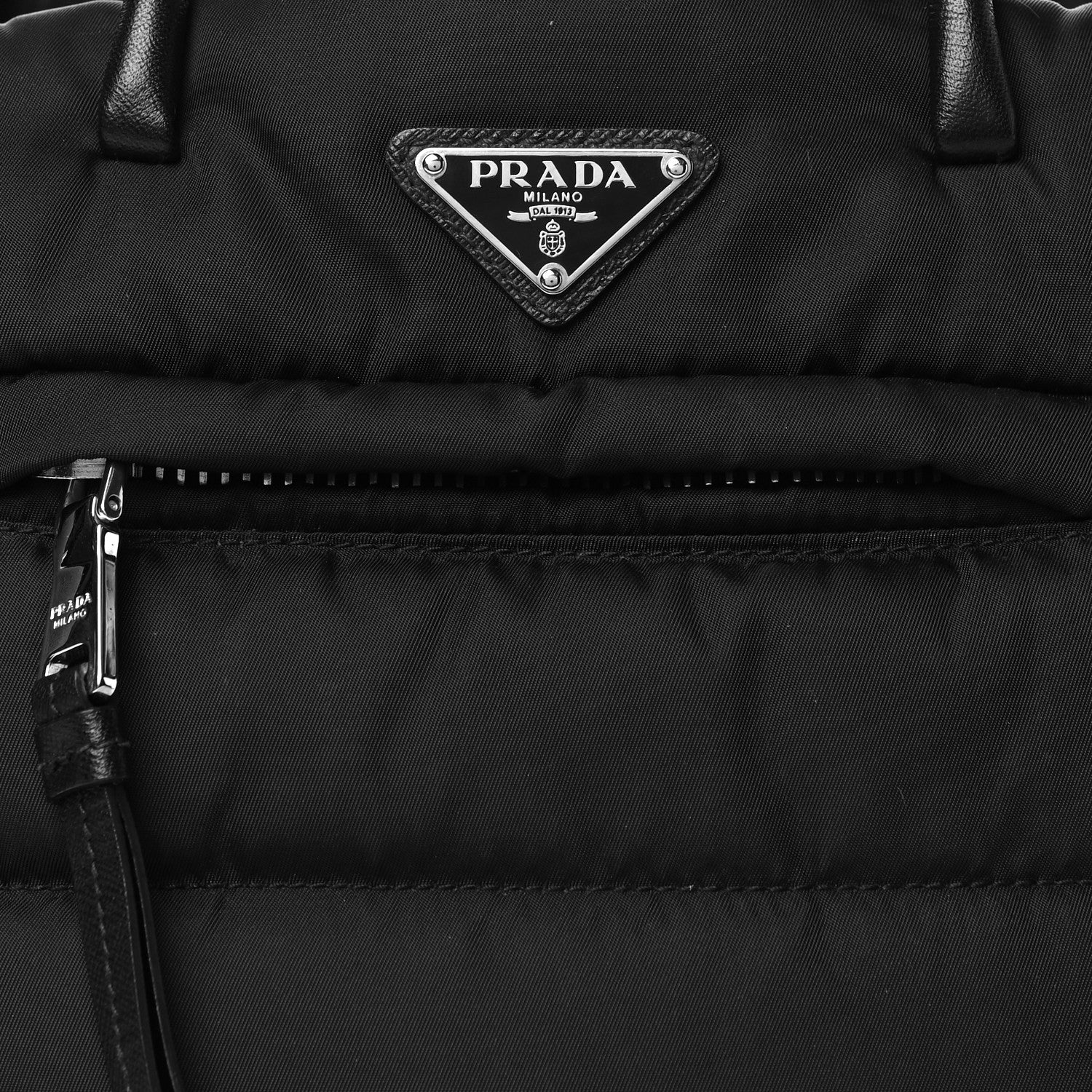Prada Tessuto Nylon Bomber Tote Black 8 of 10
