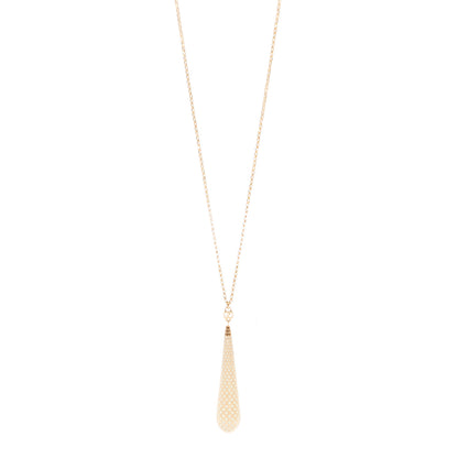 Gucci 18K Yellow Gold Enamel Diamantissima Pendant Necklace White 1 of 6