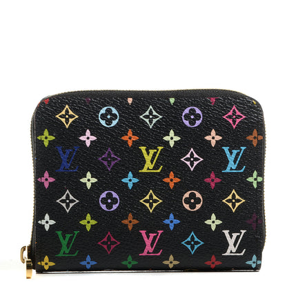 Louis Vuitton Monogram Multicolor Zippy Coin Purse Black Grenade 1 of 9