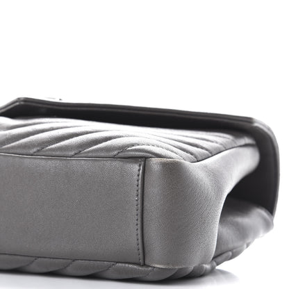 Saint Laurent Sheepskin Matelasse Chevron Monogram Medium College Bag Asphalt 7 of 13