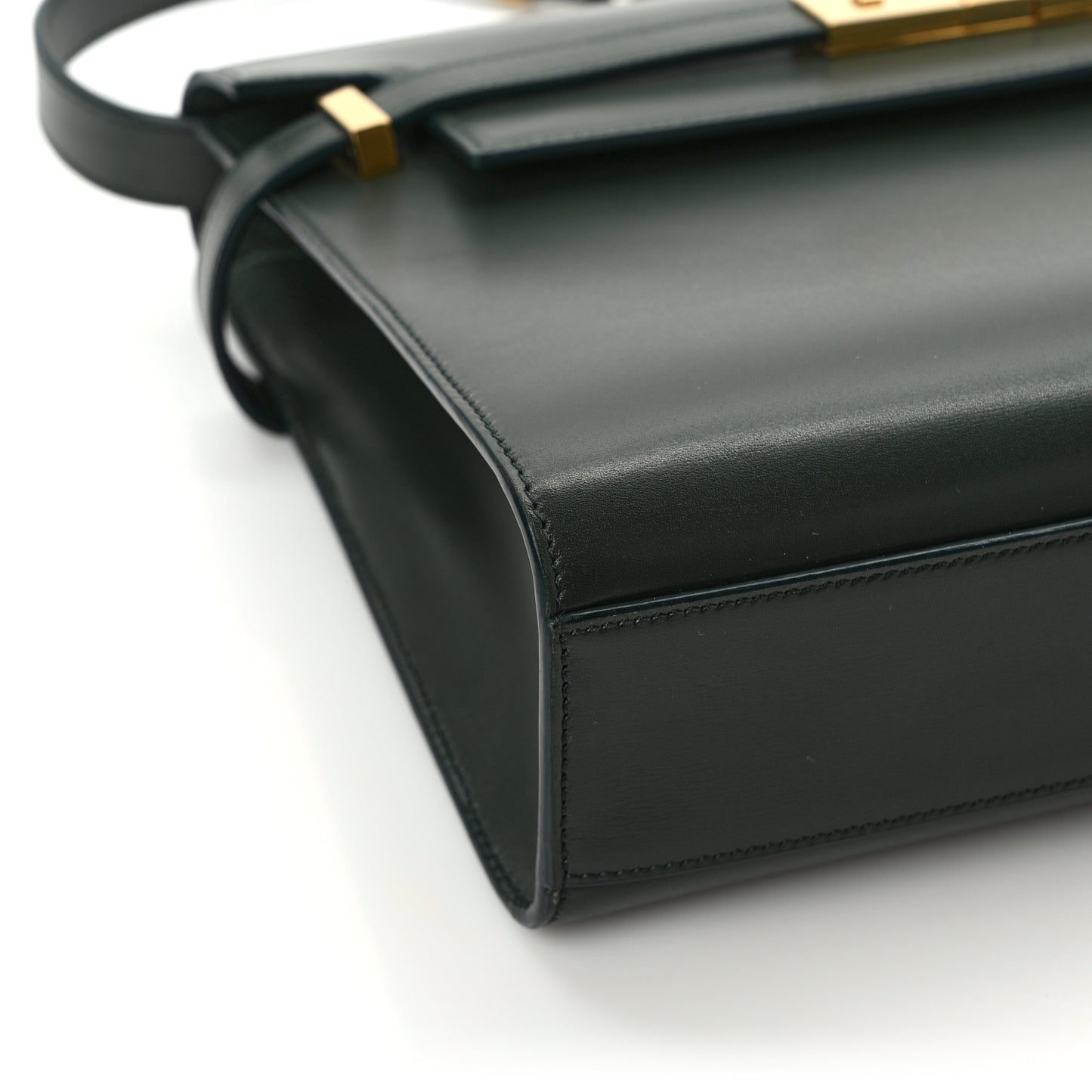 Smooth Calfskin Manhattan Shoulder Bag Dark Green