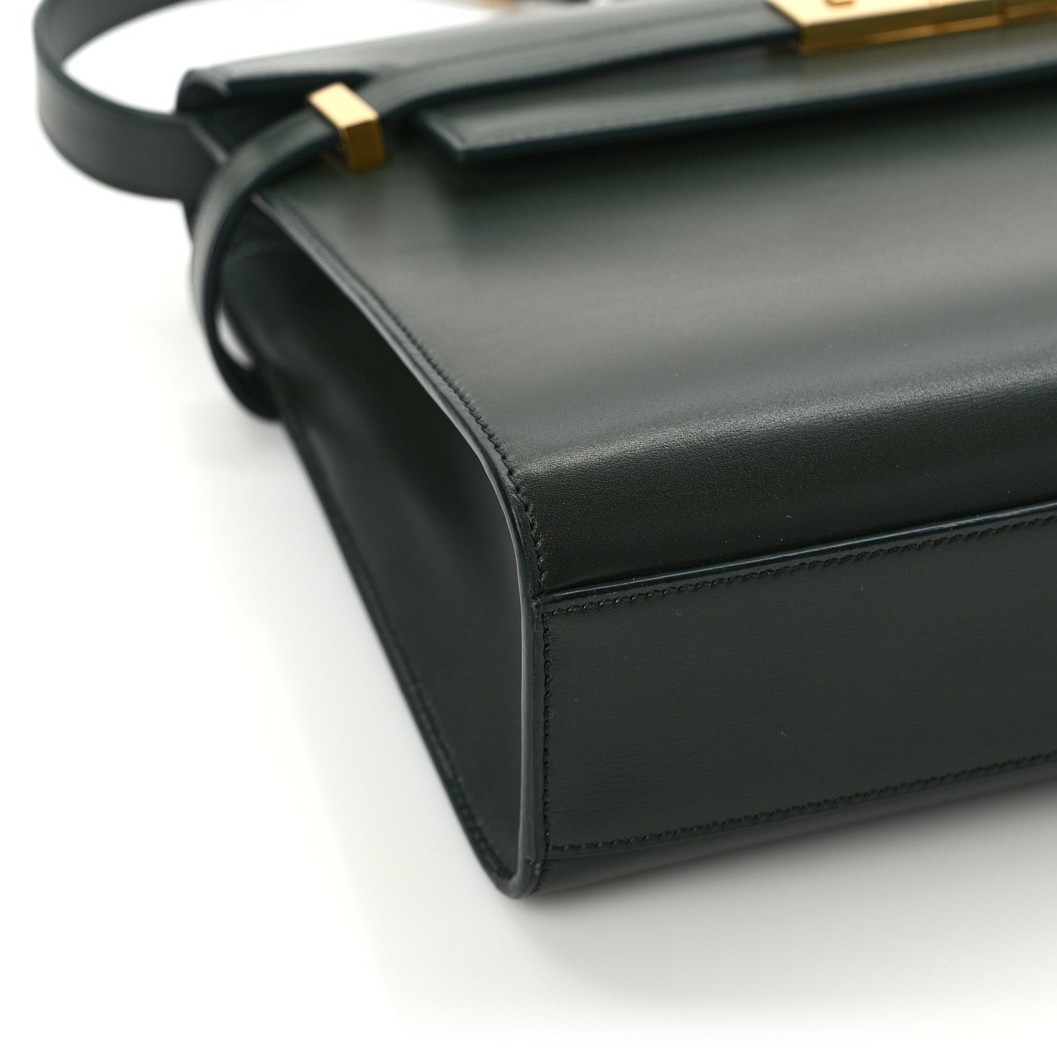 Saint Laurent Smooth Calfskin Manhattan Shoulder Bag Dark Green 10 of 12
