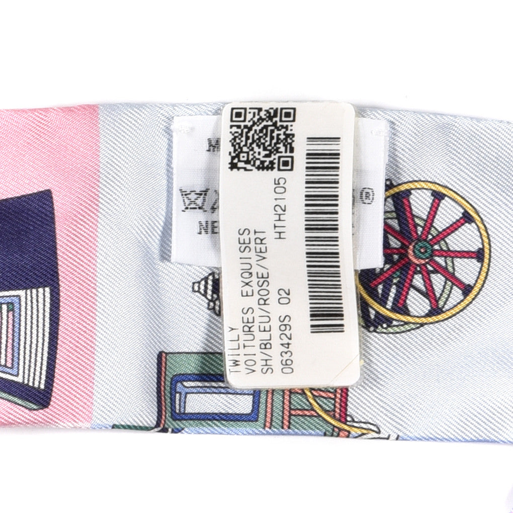 Silk Les Voitures Exquises Twilly Bleu Rose Vert