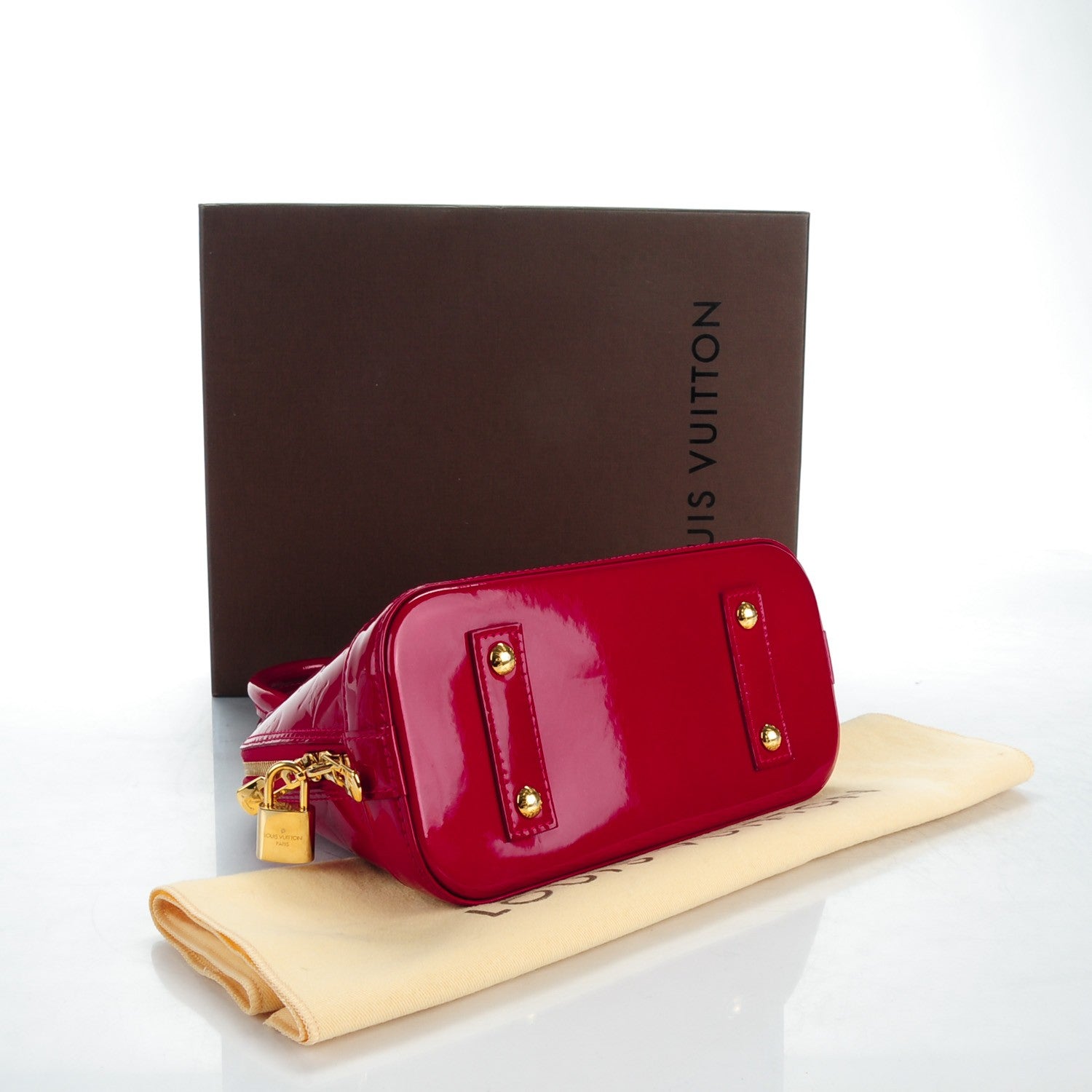 Louis Vuitton Vernis Alma BB Pomme D'Amour 4 of 8