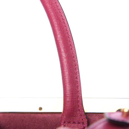 Fendi Vitello Elite Flamingo Regular 2Jours Tote Amarena 12 of 16