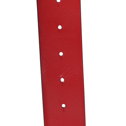 Valentino Garavani Glossy Calfskin 40mm VLogo Reversible 70 28 Belt Black Rouge Pur 4 of 4