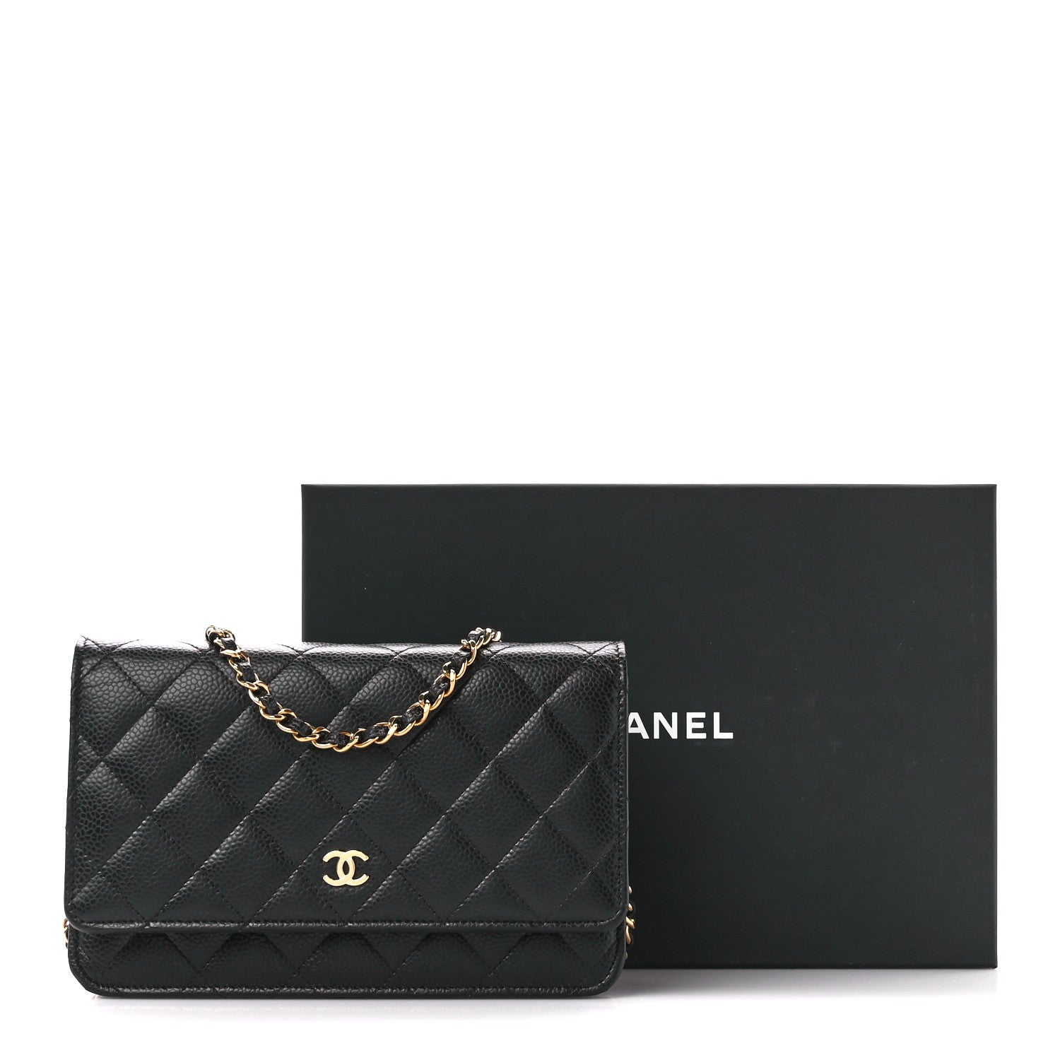 Chanel Caviar Quilted Wallet on Chain WOC Black 12 of 12
