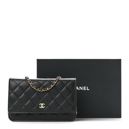 Chanel Caviar Quilted Wallet on Chain WOC Black 12 of 12
