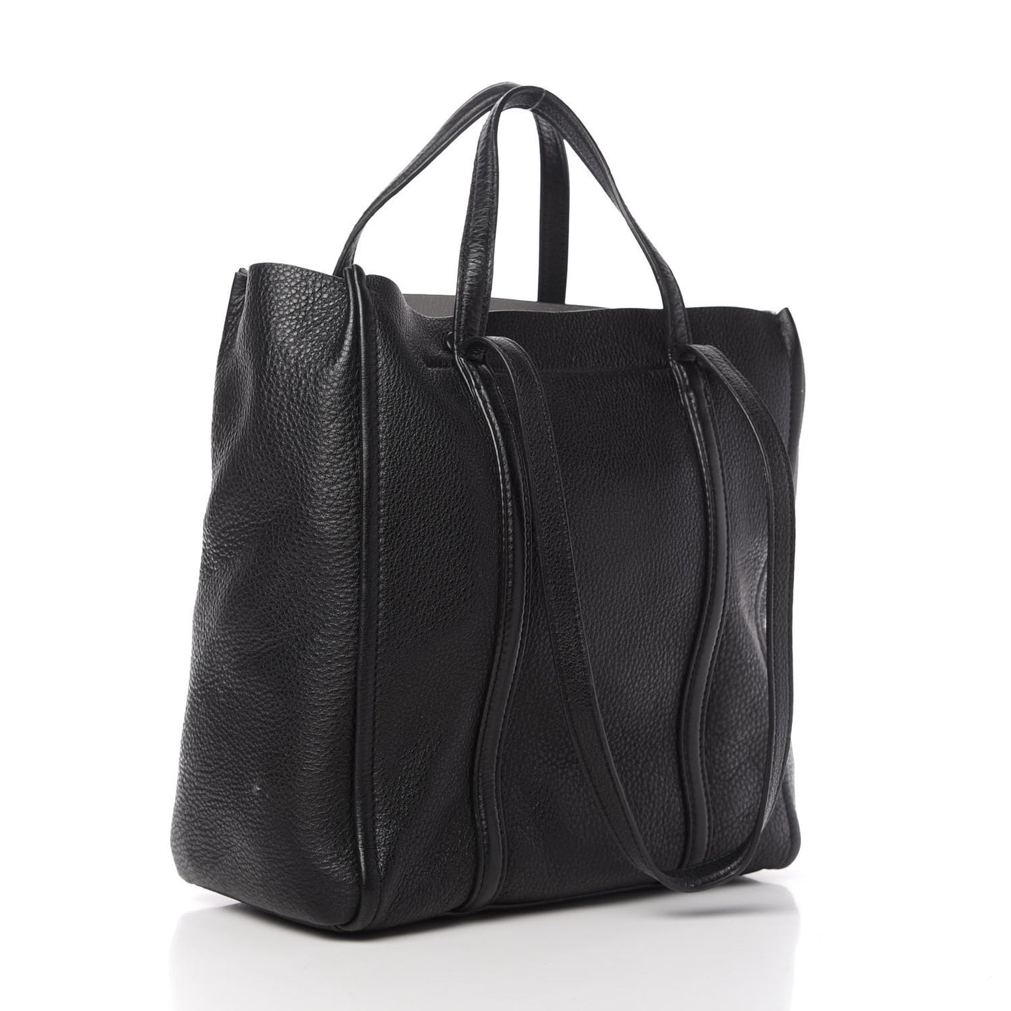 Grained Calfskin The Tag Tote Black