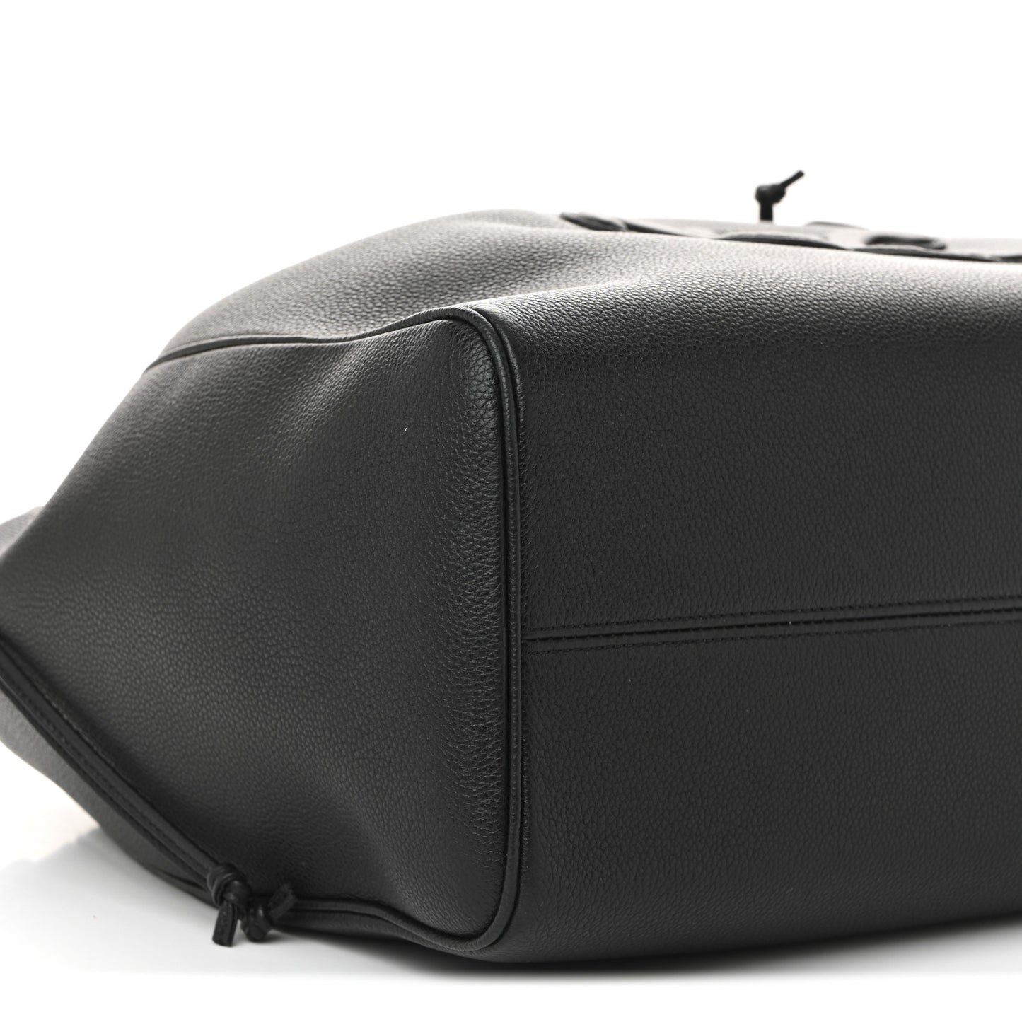 Calfskin Cuir Triomphe Cabas Drawstring Black