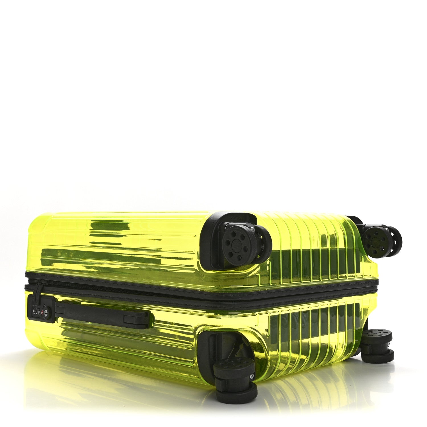 Rimowa Transparent Polycarbonate Essential Cabin Neon Lime Yellow