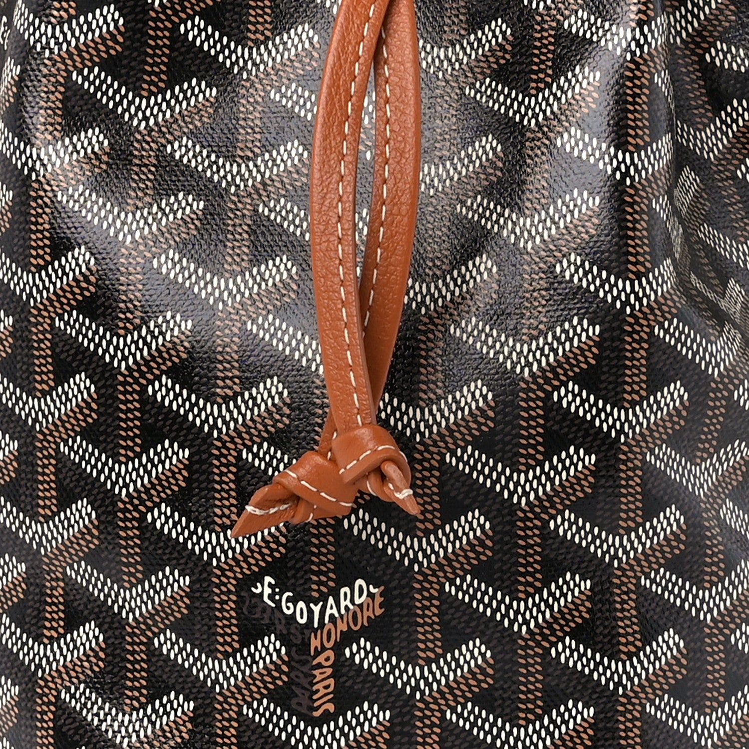 Goyard Goyardine Petit Flot Bucket Bag PM Black Gold 7 of 9
