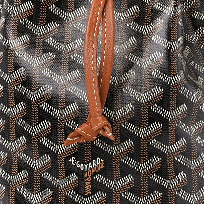 Goyard Goyardine Petit Flot Bucket Bag PM Black Gold 7 of 9