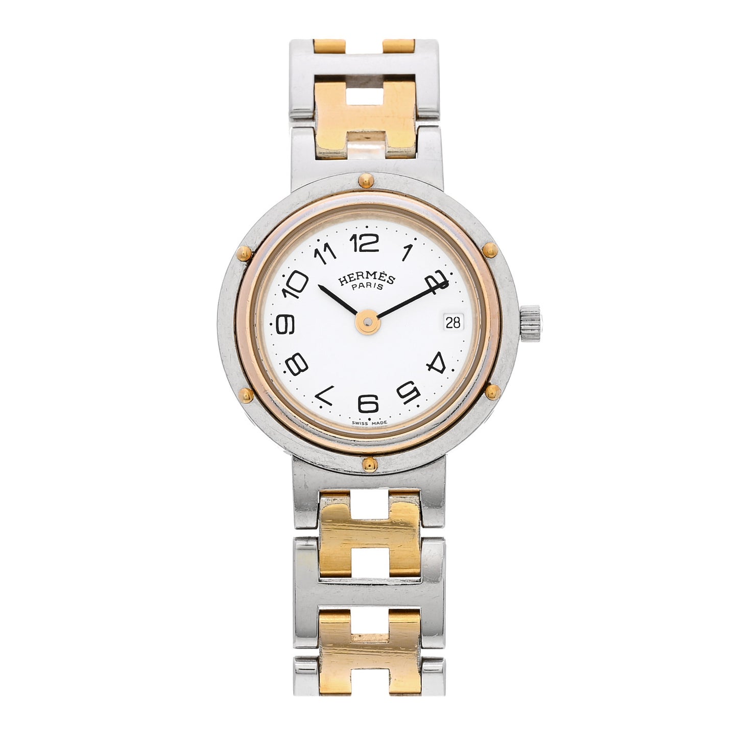 Stainless Steel 24mm Clipper Quartz Watch Gold