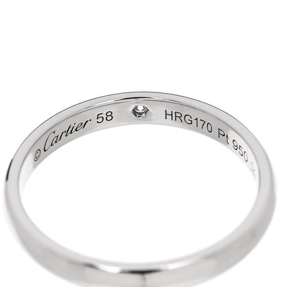 Cartier Platinum Diamond 3mm C De Cartier Wedding Band Ring 58 8.5 52/6 4 of 4