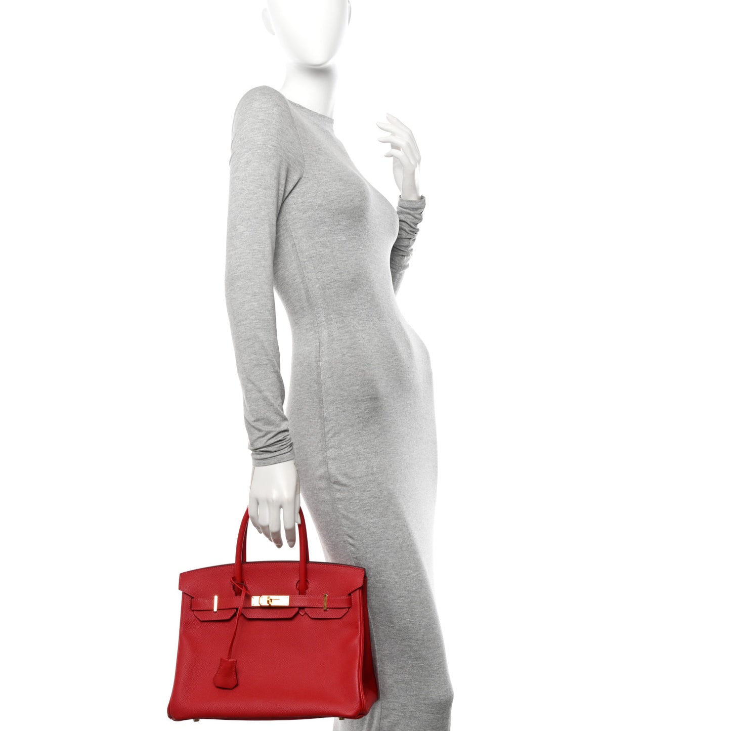 Epsom Birkin 30 Rouge Casaque