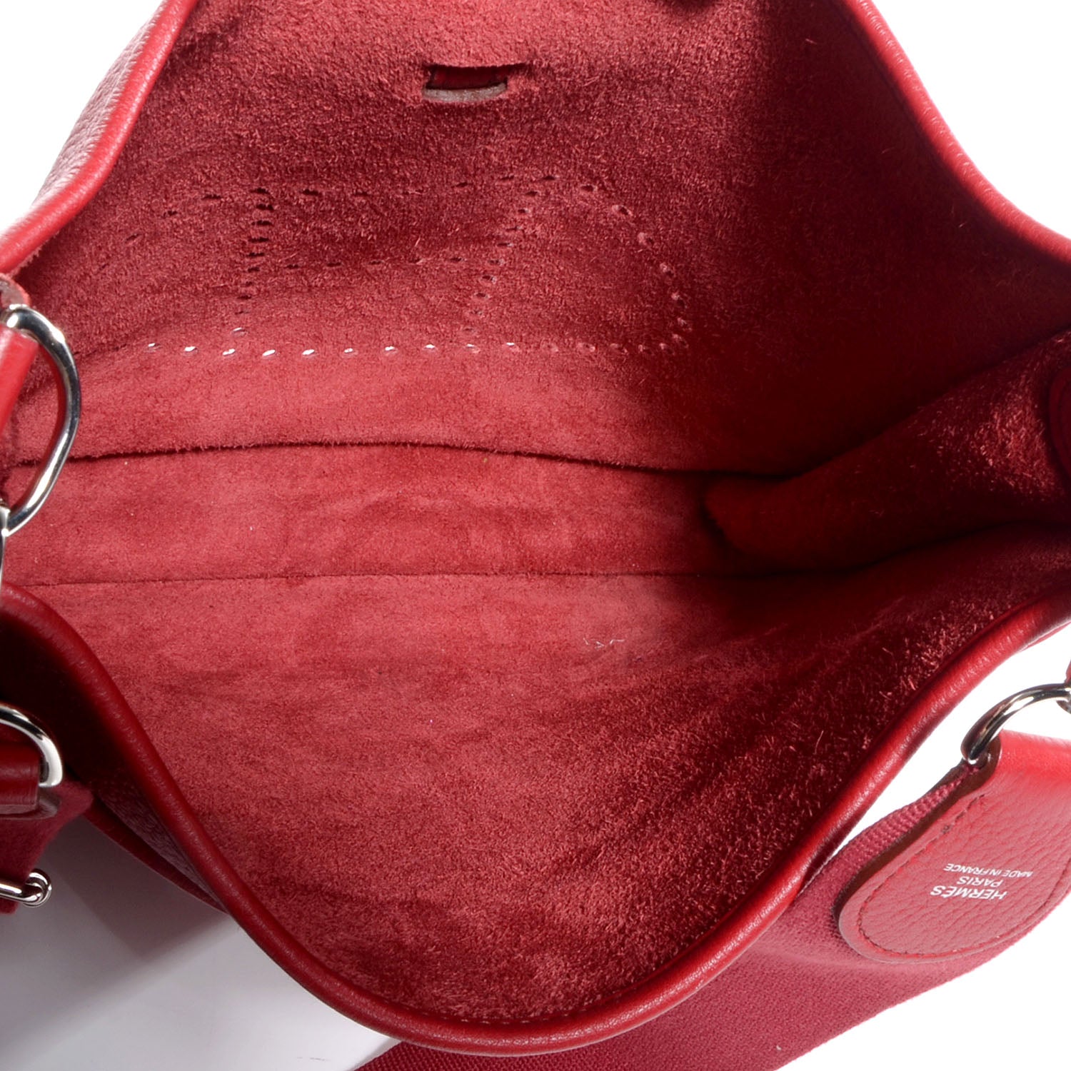 Hermes Taurillon Clemence Evelyne III PM Rouge Garance 5 of 9