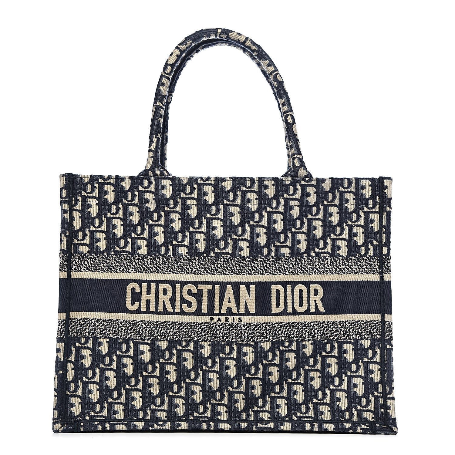 Christian Dior Oblique Medium Book Tote Blue Multicolor 1 of 13