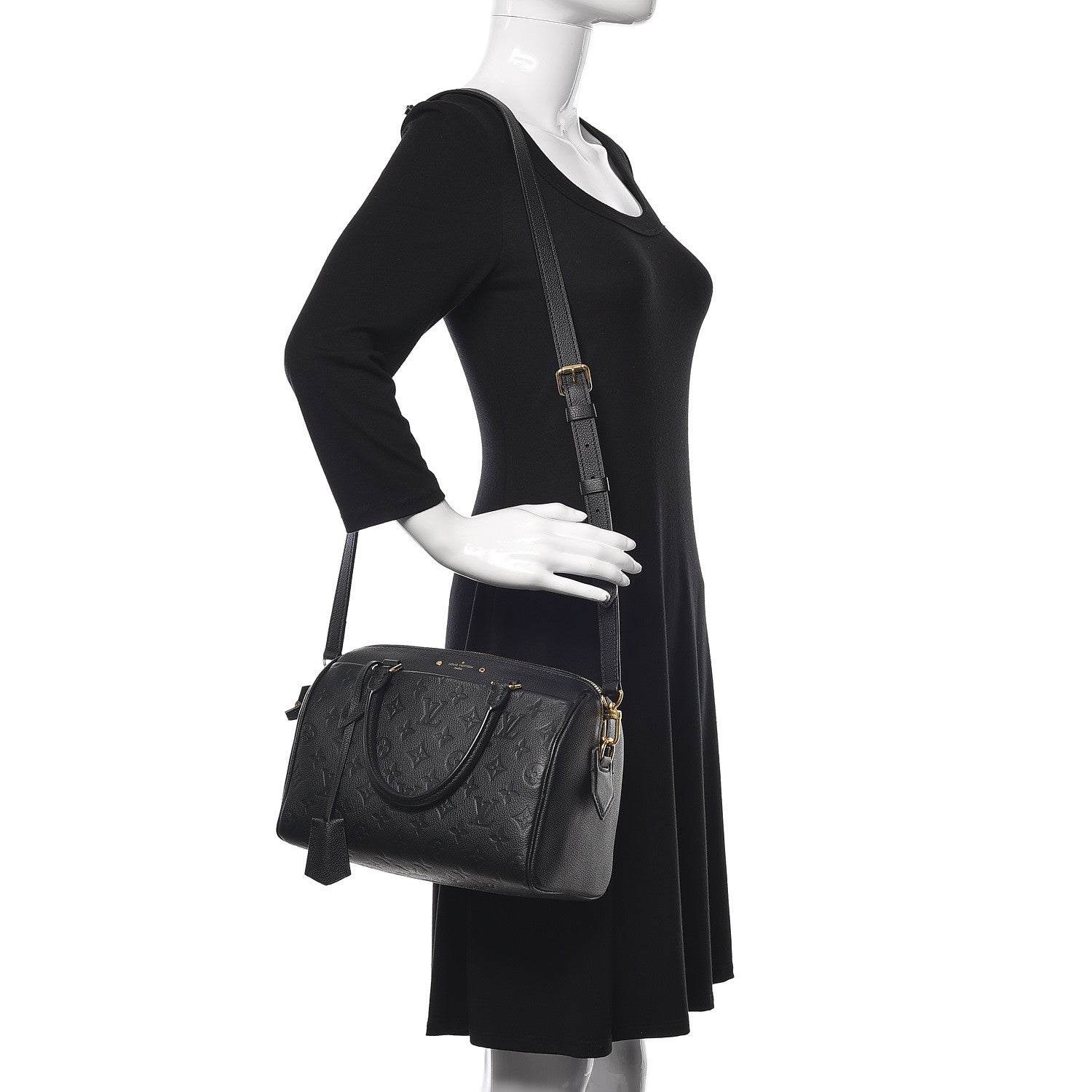 Louis Vuitton Empreinte Speedy Bandouliere 25 NM Black 3 of 11