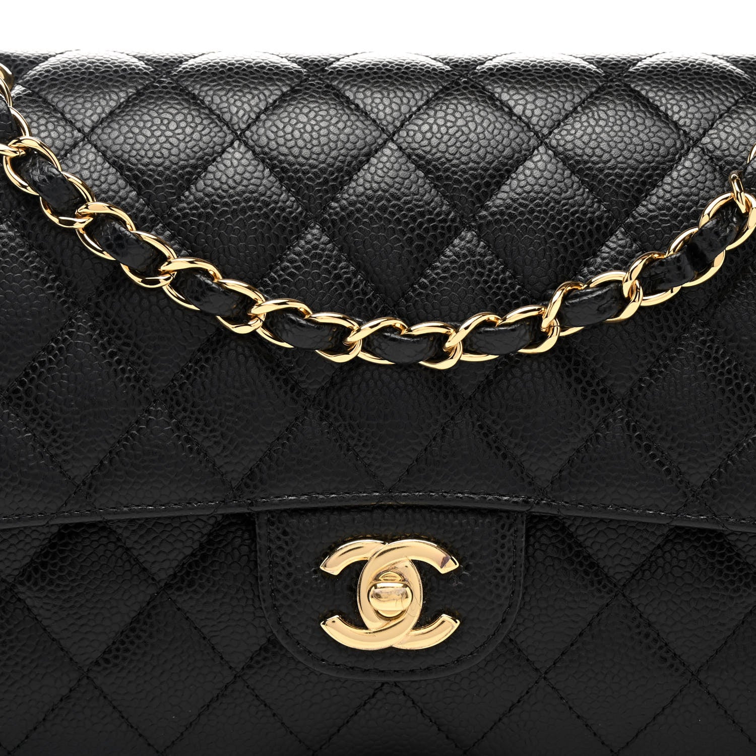 Chanel Caviar Quilted Medium Double Flap Black 8 of 10