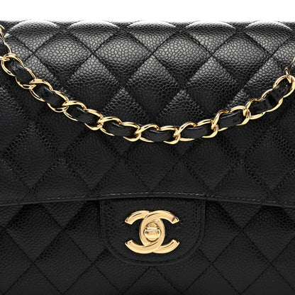 Chanel Caviar Quilted Medium Double Flap Black 8 of 10