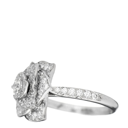 Piaget 18K White Gold Diamond Rose Ring 52 6 3 of 5