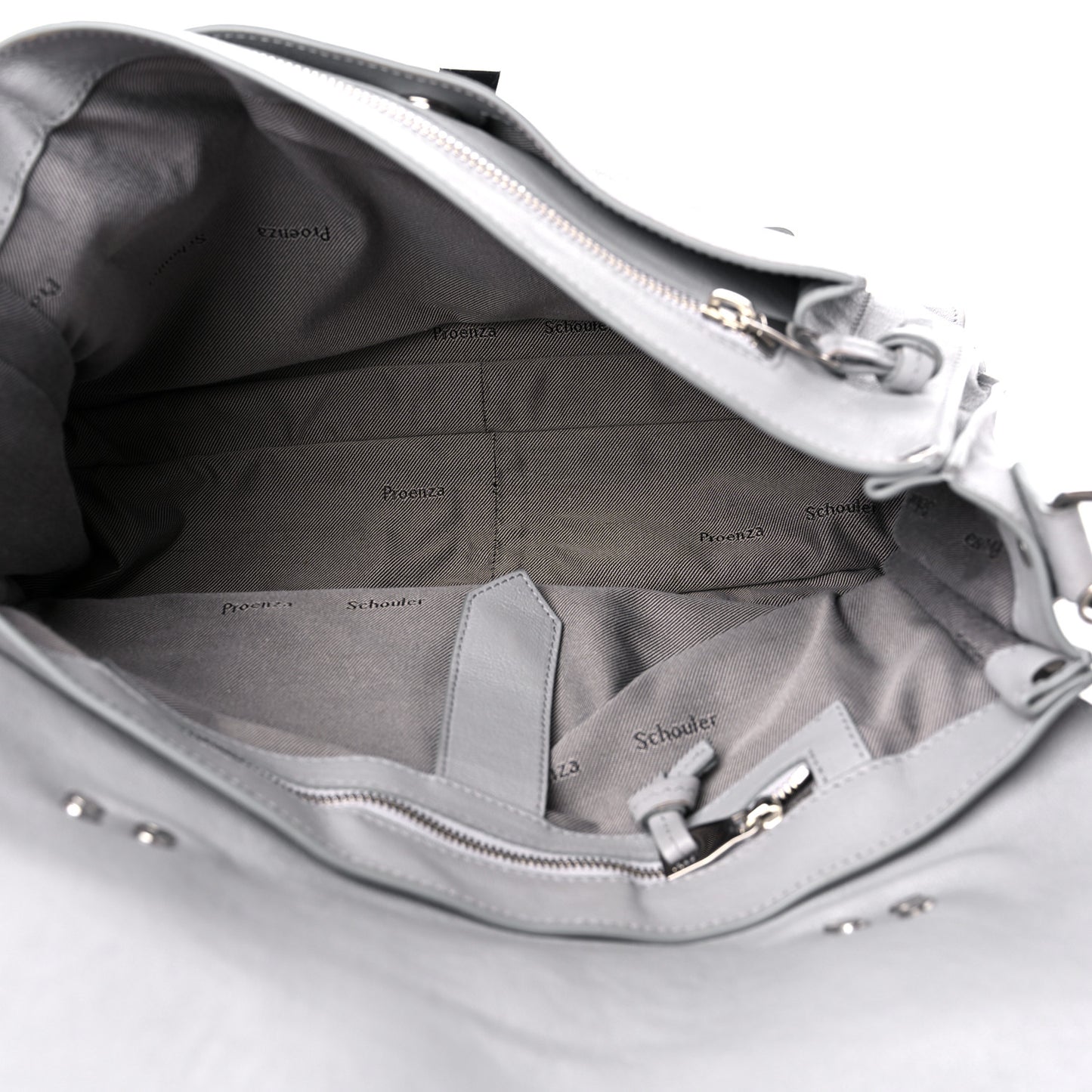 Lambskin Medium PS1 Satchel Concrete Grey