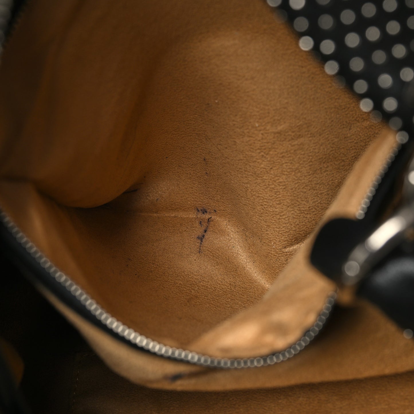 Deerskin Studded Solar Hobo Black
