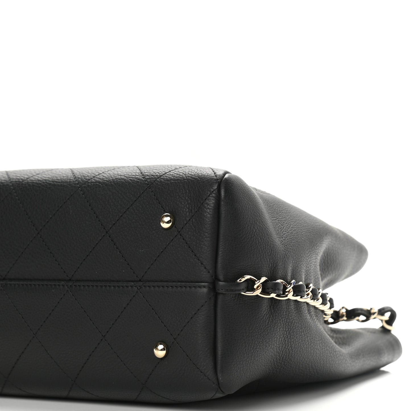 Bullskin Stitched Medium Shopping Bag Black