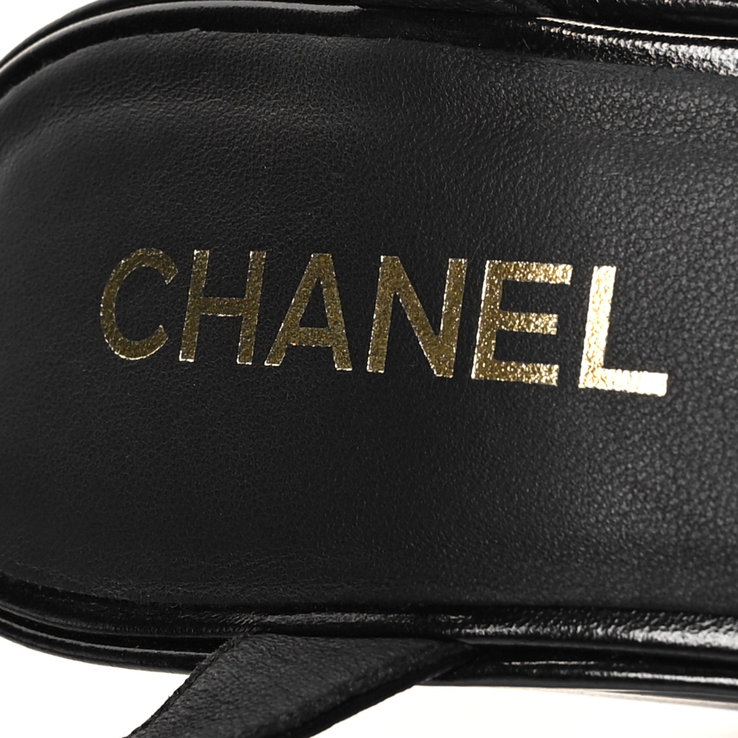 Calfskin CC Platform Sandals 40 Black