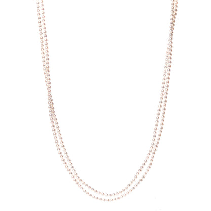 Mikimoto 14K Yellow Gold Akoya Pearl 4-4.5mm Double Strand Necklace 28" 1 of 6