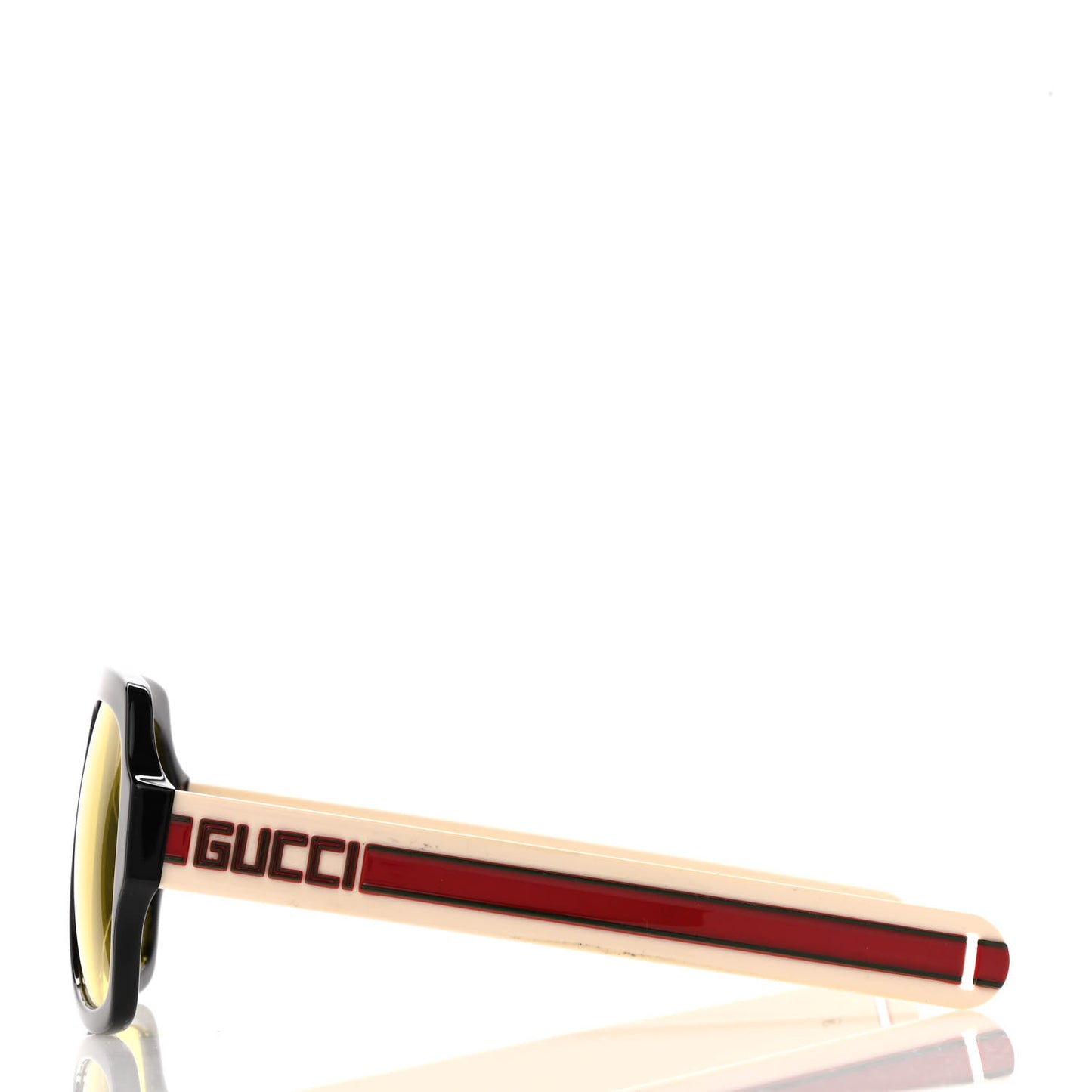 Acetate Sunglasses GG0255S Black Yellow