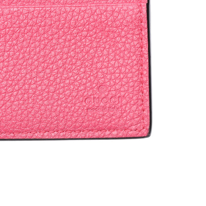 Gucci Grained Calfskin Logo Bi-Fold Wallet Box Pink Green 7 of 9