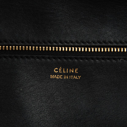 Celine Smooth Calfskin Nubuck Crocodile Embossed Small Tie Knot Tote Navy 6 of 7
