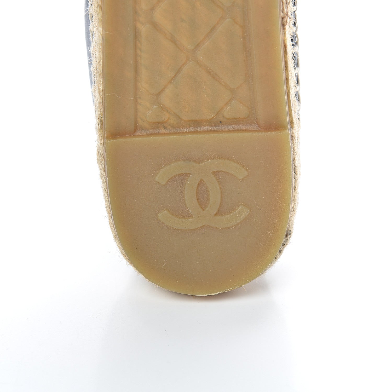Chanel Lambskin CC Espadrilles 39 Navy Black 8 of 12