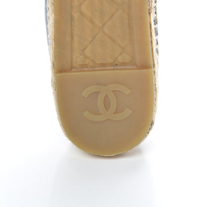 Chanel Lambskin CC Espadrilles 39 Navy Black 8 of 12