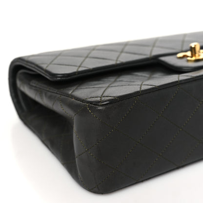 Chanel Lambskin Quilted Medium Double Flap Dark Grey 9 of 11