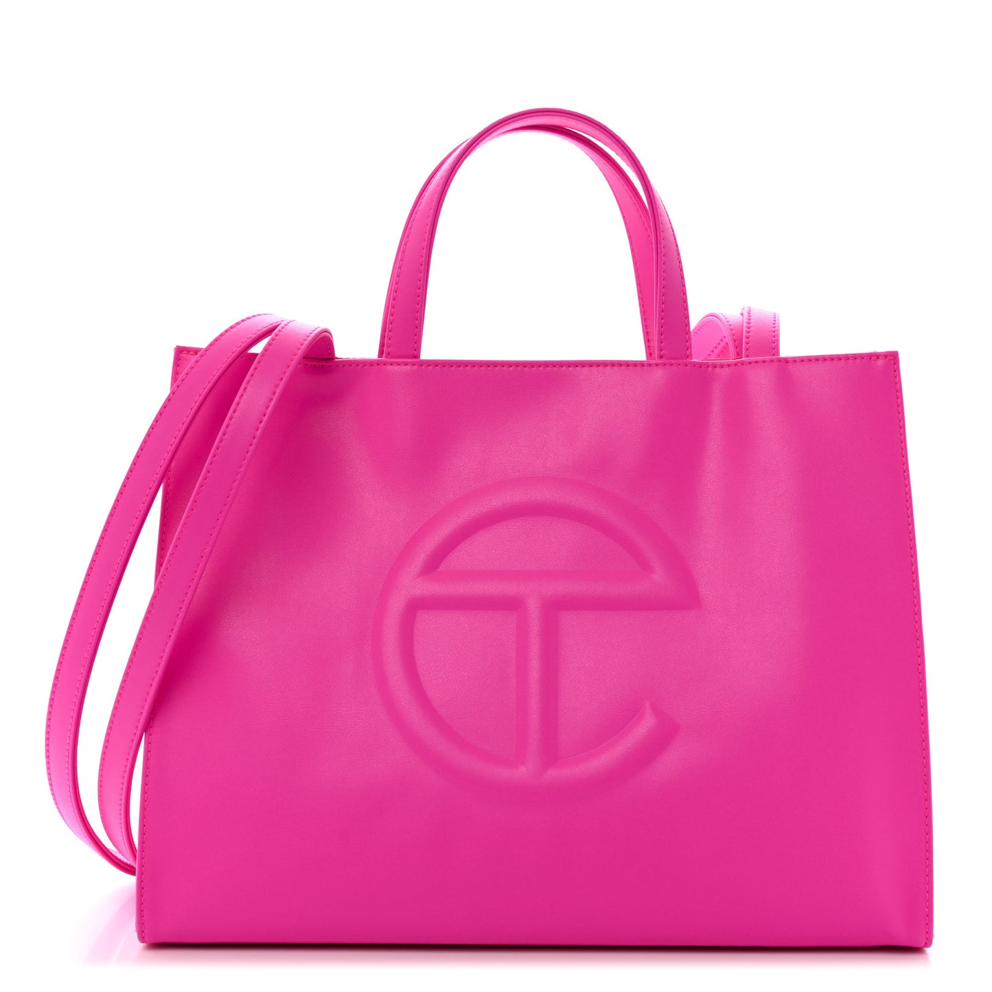 Vegan Leather Medium Shopping Bag Azalea