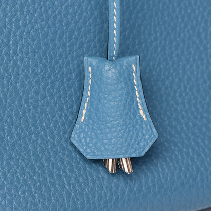 Hermes Taurillon Clemence Birkin 30 Blue Jean 36 of 40