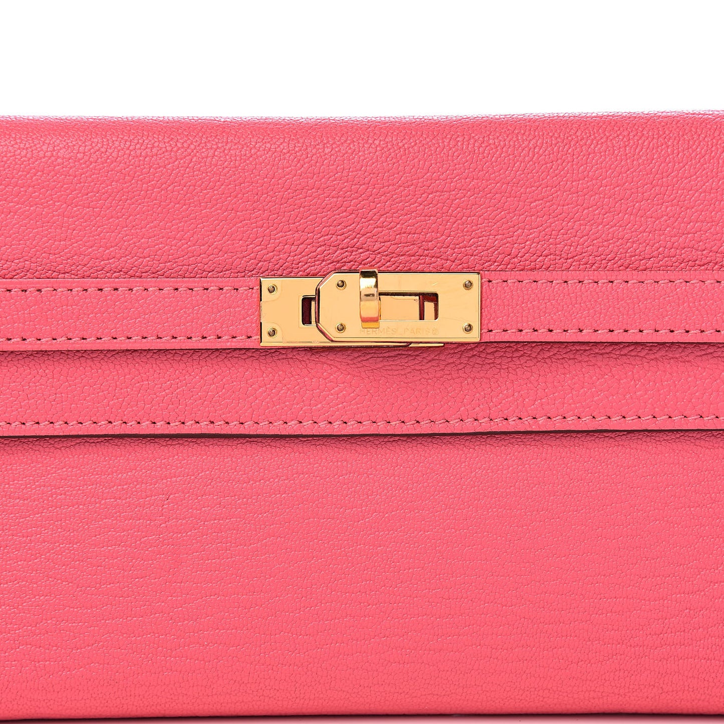 Chevre Mysore Kelly Longue Wallet Rose Lipstick