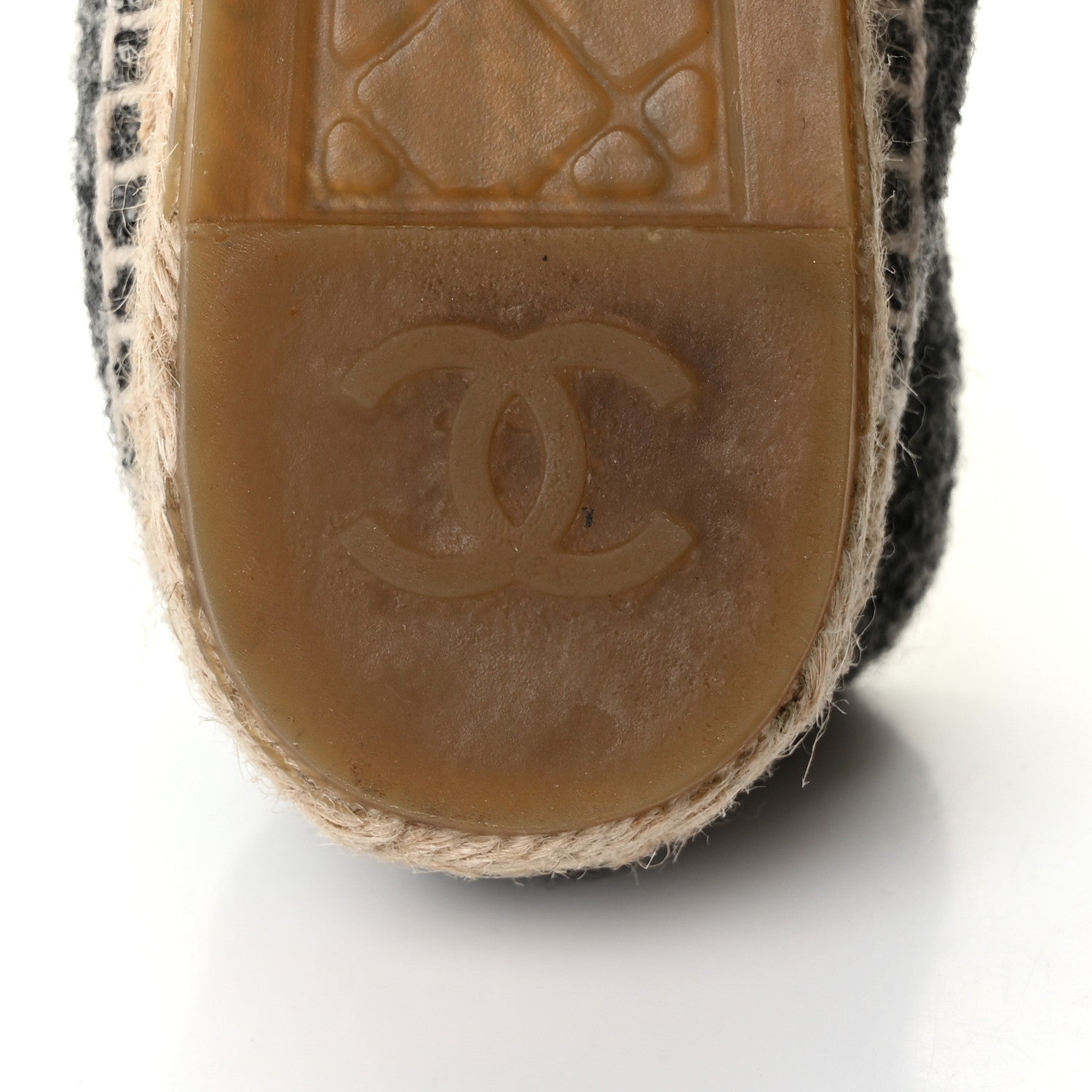 Chanel Wool Velvet CC Espadrilles 36 Black 7 of 9