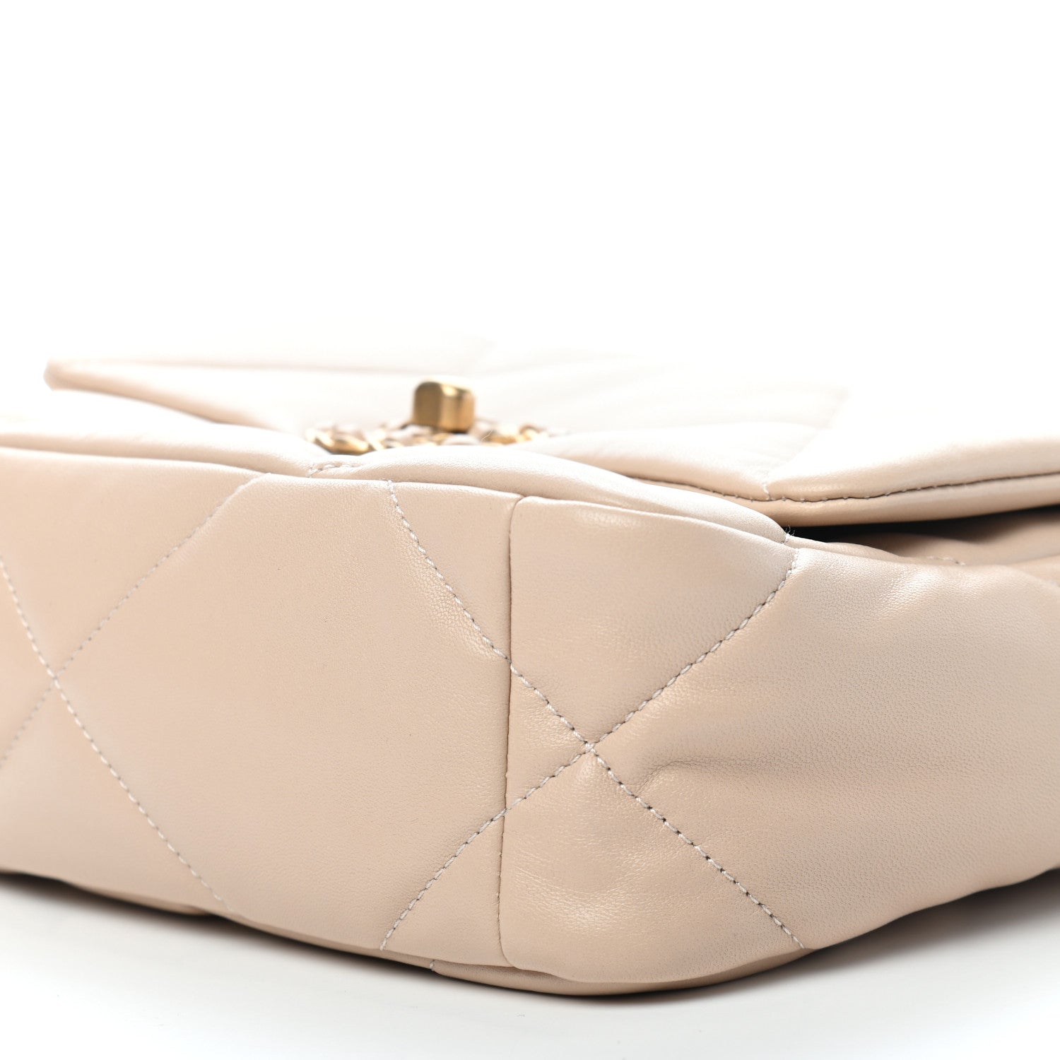 Chanel Lambskin Quilted Medium Chanel 19 Flap Beige 9 of 9
