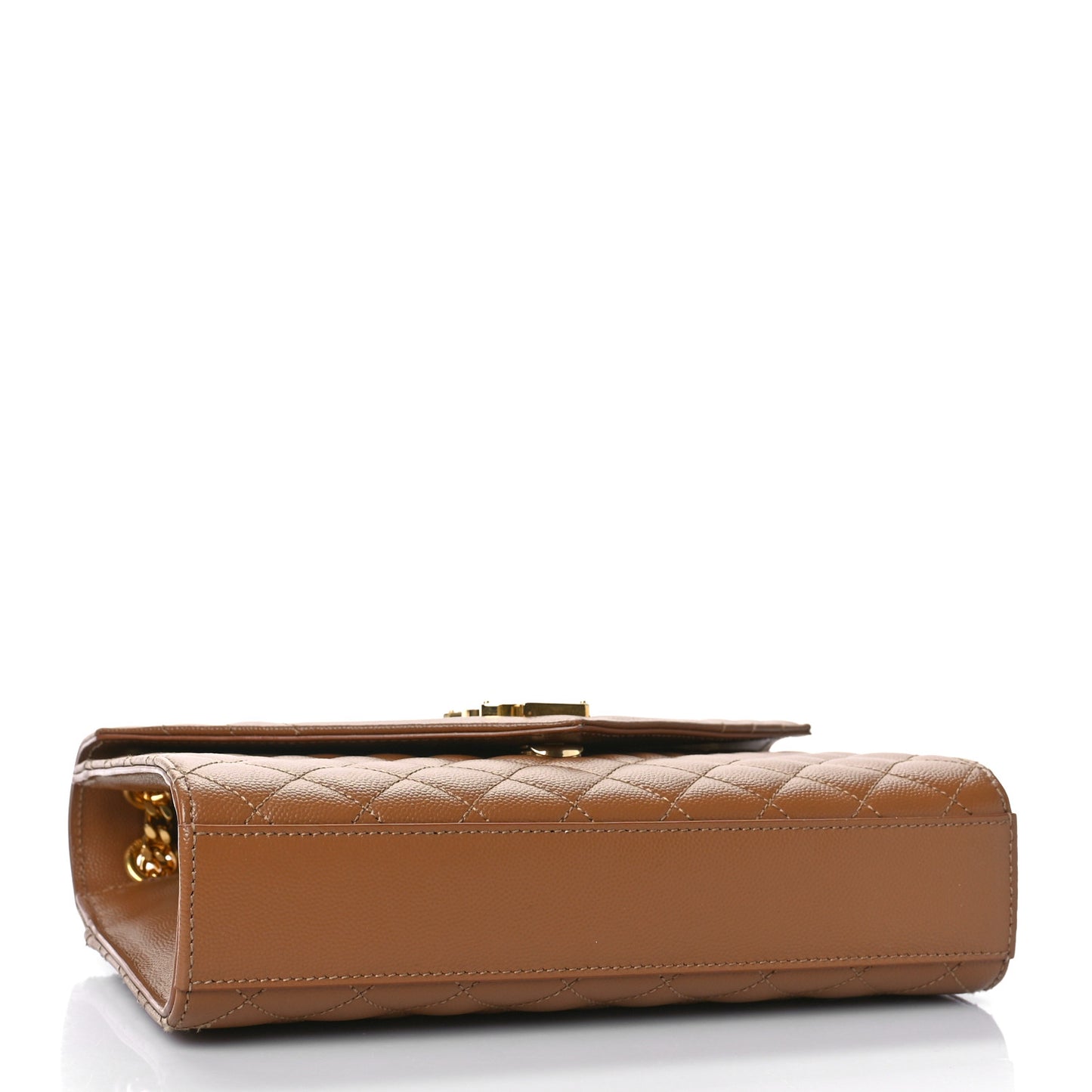 Grain De Poudre Textured Mixed Matelasse Triquilt Medium Monogram Satchel Dune